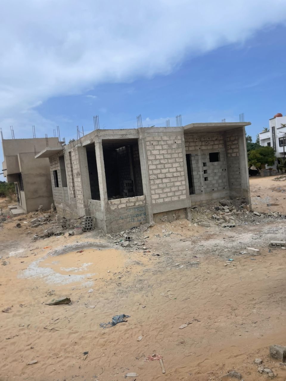 Façade Villa Fatima en cours de construction