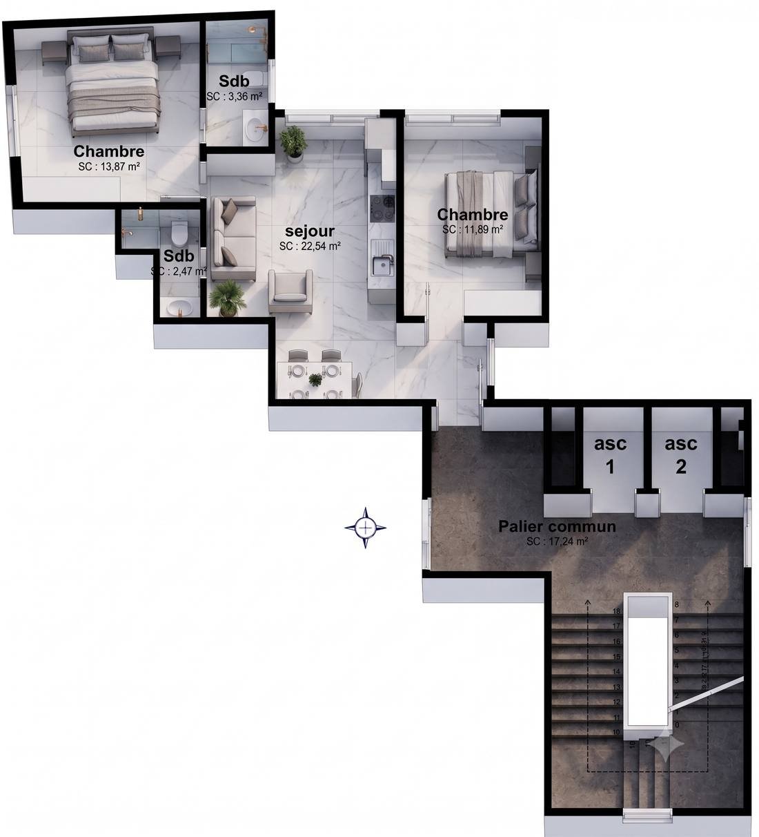 Zuri — F3 65 m²