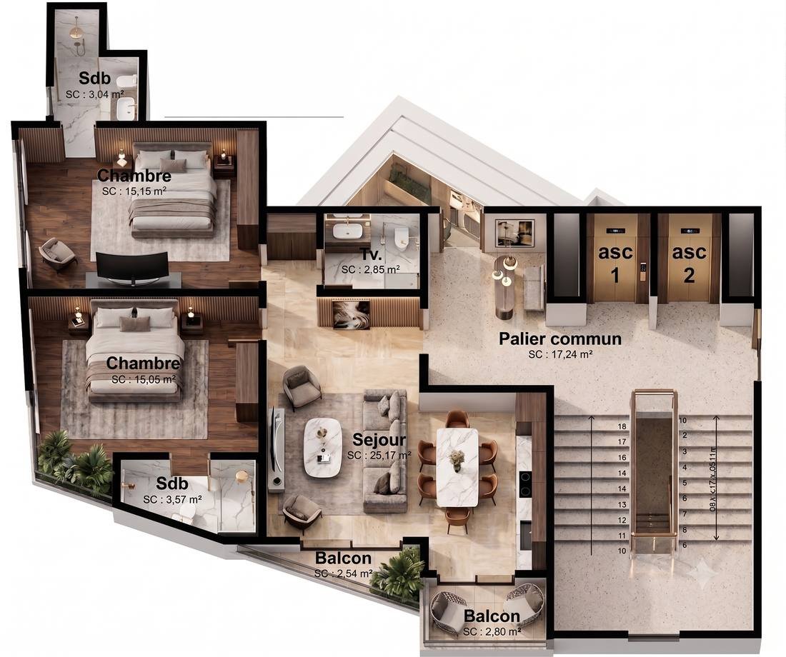 Zuri — F3 75 m²